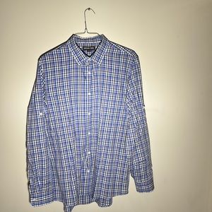 Michael Kors Men XL Dress Shirt Purple and Blue